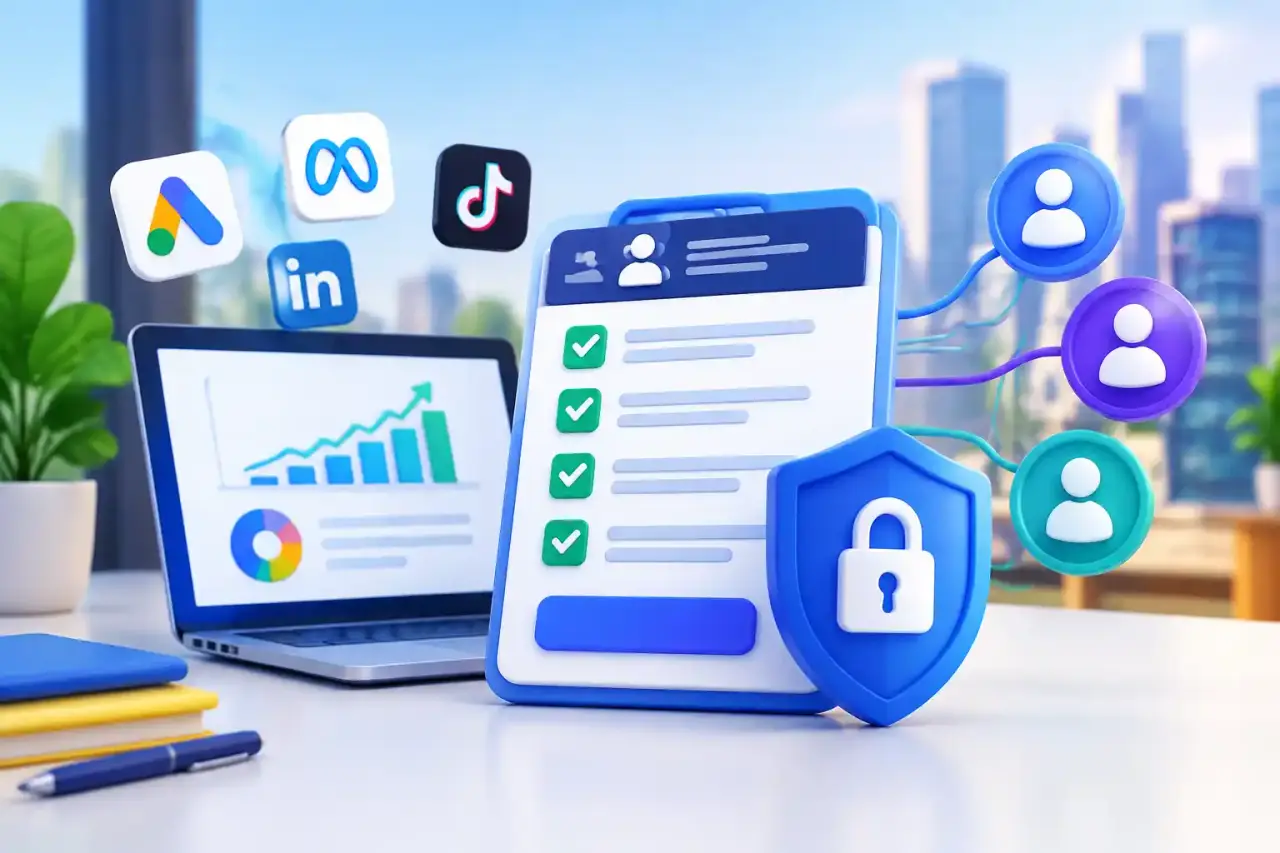 Formulaire B2B optimisé pour sécuriser les leads issus de campagnes publicitaires