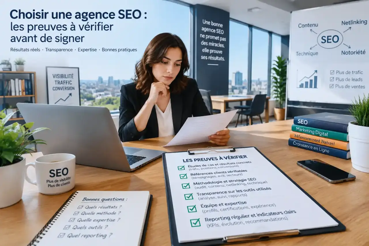 Choisir une agence SEO : les preuves à vérifier avant de signer