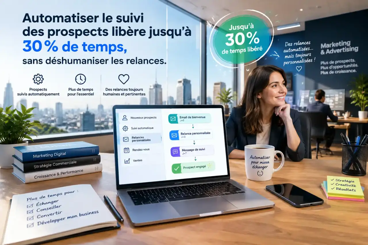 Automatiser le suivi des prospects libère jusqu’à 30 % de temps, sans déshumaniser les relances